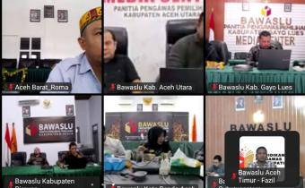 Menuju Tata Kelola yang Profesional dan Akuntabel, Bawaslu Aceh Timur Ikuti Bimtek Aplikasi CERMAT 01
